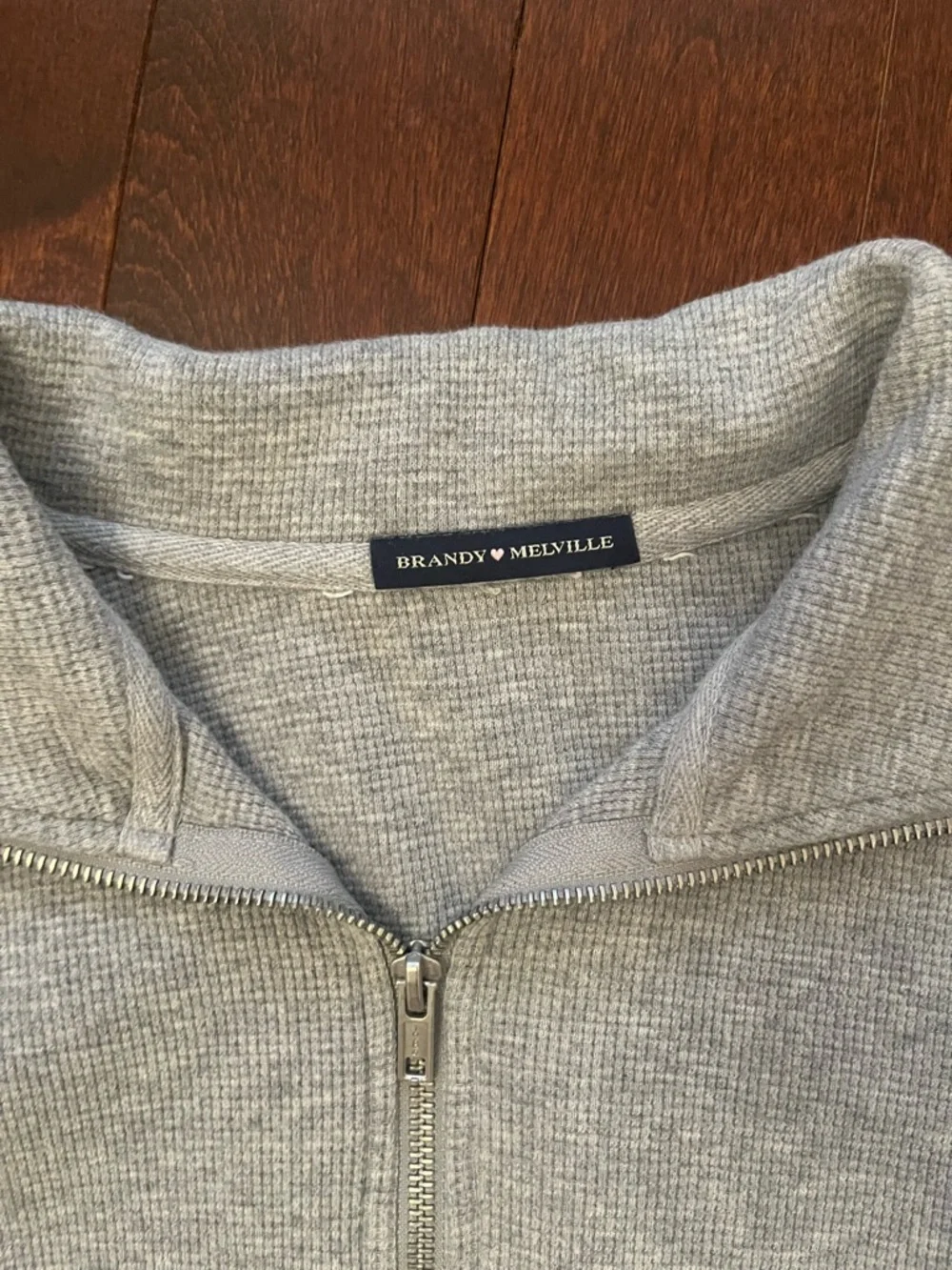 Brandy Melville waffle quater-zip.. one size fits all - Picture 2 of 2